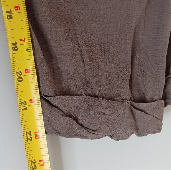 Wilfred Aritzia Rolled Hem Tie Waist Nutmeg Trousers - Picture 9 of 14